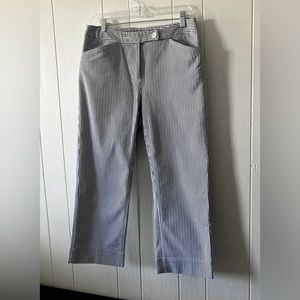JNY Seersucker Cropped Pants